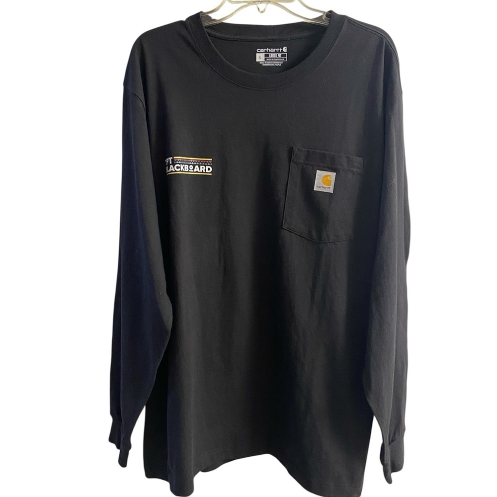 Carhartt loose fit Black Long Sleeve Tee heavy duty Large